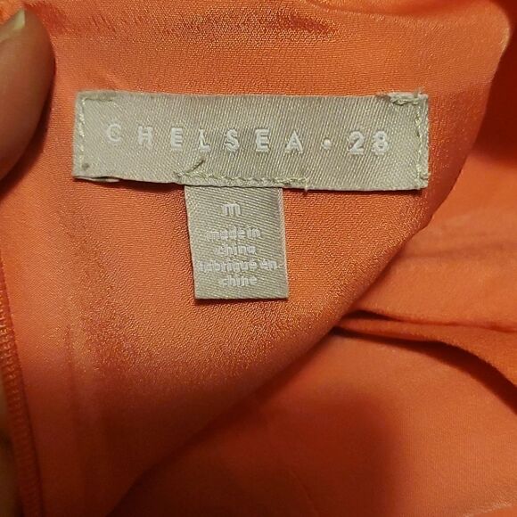 Chelsea 28 Ladies Coral Midi Twist Front Dress - Size Medium - Picture 5 of 10